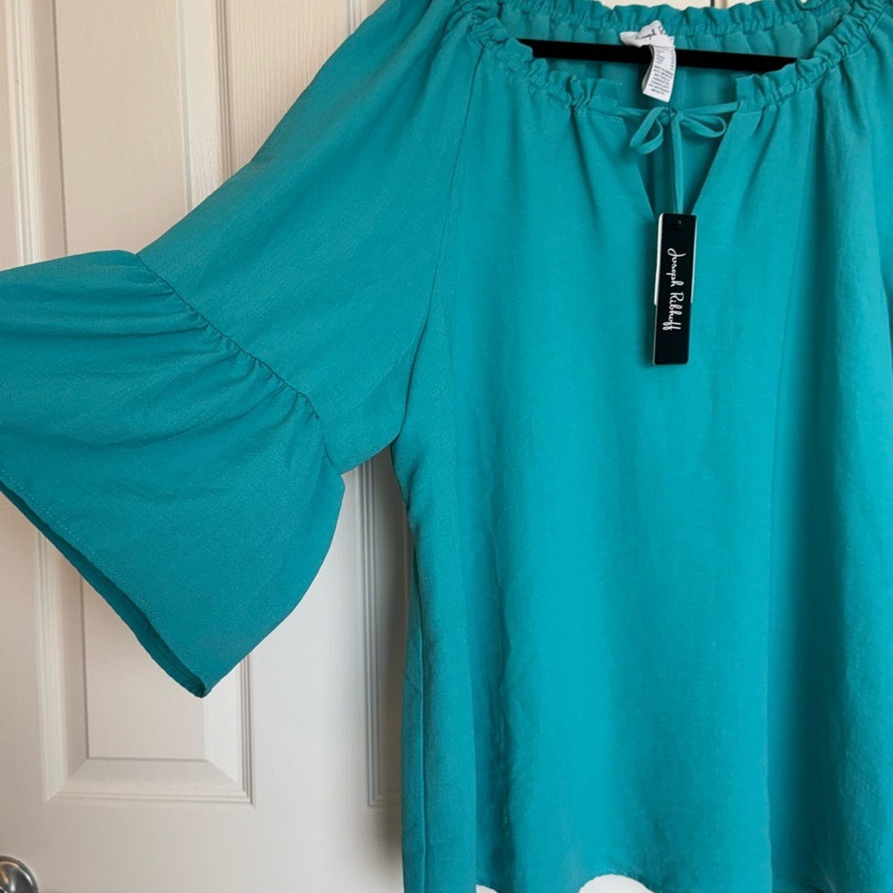 Joseph Ribkoff Turquoise Blouse - Picture 2 of 7